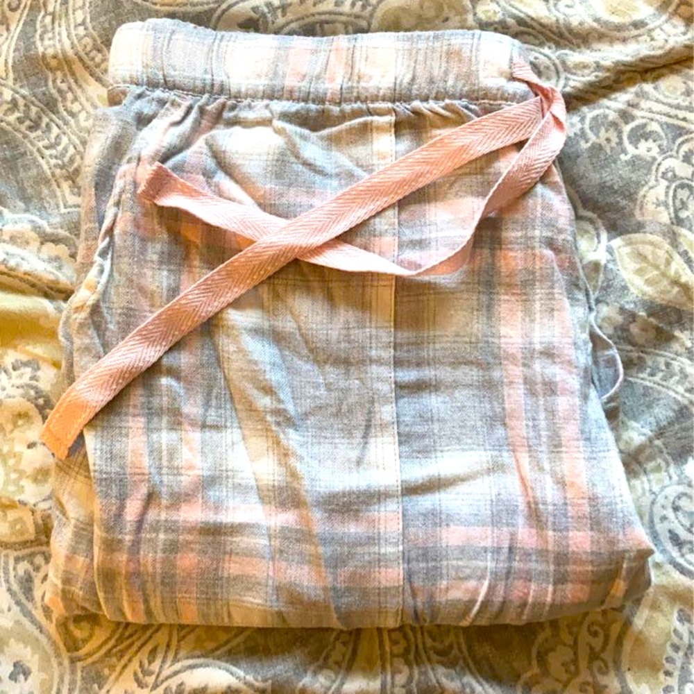 Pink and gray pj pants